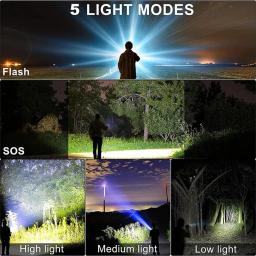 1200mah led lanterna solar tático bateria recarregável led luz de emergência acampamento ao ar livre à prova dwaterproof água - Image 2