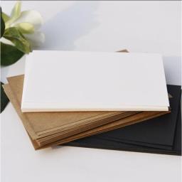 Papel Kraft preto e branco em branco, cartão artesanal DIY, papelão grosso, papel de desenho, 20 folhas por lote - Image 1