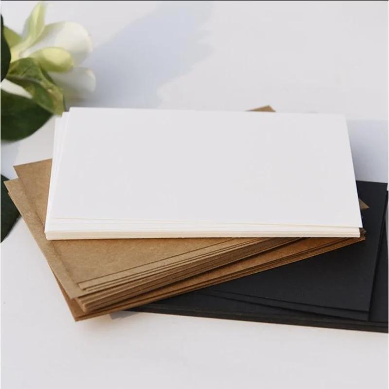 Papel Kraft preto e branco em branco, cartão artesanal DIY, papelão grosso, papel de desenho, 20 folhas por lote - Image 1