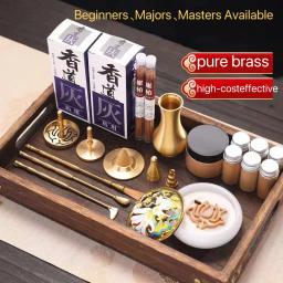 Kit De Fabricação De Incenso De Latão Zen Tradicional, Fragrância De Mão Portátil, Ferramentas De Molde De Selo Em Pó, Queimador De Incenso Antigo, Acessórios DIY - Image 3