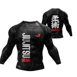 Cody Lundin camiseta de compressão para homens, mma, bjj, boxe esporte rashguard, sublimação impressa, jiu jitsu, corrida ginásio, kickboxing jersey - Image 4