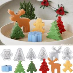 Molde De Vela De Silicone De Floco De Neve, Árvore De Natal, Aromaterapia, Molde De Vela Artesanal, Gesso De Sabão, Ferramentas De Cozimento De Resina - Image 1