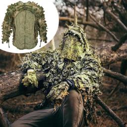 Terno Ghillie respirável para a Turquia, Equipamento de Caça, Material Camuflagem, Jaqueta e Calças Camuflagem Woodland, Caça - Image 4