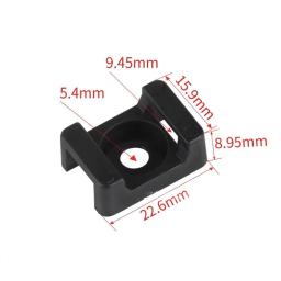 Plástico Fio Bundle Titular, Cable Tie Mount Base, Tipo Saddle, Mount Parafusos, Carregamento USB, Data Line Winder, Fixação Wire, 50pcs - Image 5