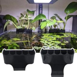 Rack de armazenamento hidropônico para aquário, suporte de plantas, aquário suspenso, pote com furo, suporte de planta aquática, 5 buracos - Image 5