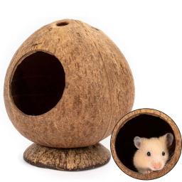 Gaiola de Hamster Pequena Resistência a Arranhões, Casa Simples do Hamster, Ninho de Animal, Cobaia, Casca de Coco, Esconderijo Pequeno - Image 1
