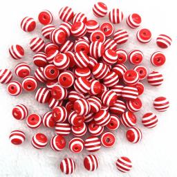 Contas de resina redondas com listra, cor sólida, 8mm/10mm/12mm, para fazer jóias, diy, diy, acessórios de vestuário - Image 6