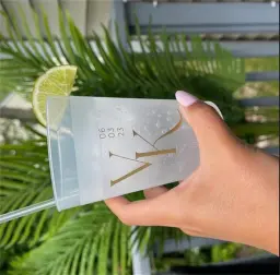 Copos flexíveis inquebráveis foscos personalizados, copos personalizados para lembrancinhas de casamento, lembranças de casamento, casamento minimalista, casamento moderno - Image 4