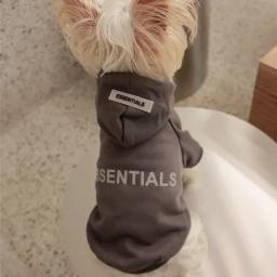 Hoodies forrado com lã, moletom de cachorro, suéter quente macio, roupas para cães pequenos, poodle maltês, designer, carta - Image 5