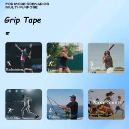Fita antiderrapante do aperto da raquete do tênis, Absorvente Badminton Racket Overgrips para treinamento, alta qualidade, 1 Pc - Image 6