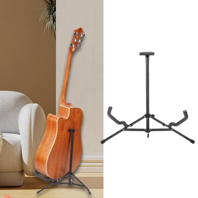 Suporte Dobrável para Guitarra Elétrica e Instrumentos de Corda - Tripé de Metal e Acessórios para Banjo e Guitarra Folclórica