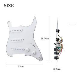 Top de guitarra elétrica com captadores, branco puro, triplo, material PVC, adequado para St Fd, acessórios de guitarra, 2 pcs - Image 5