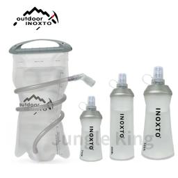 INOXTO-PEVA Garrafa de água para ciclismo e caminhadas, ao ar livre, mountain bike, esportes, bexiga macia, 250ml, 500ml - Image 1