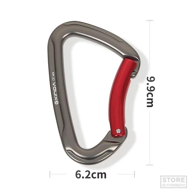 Mosquetão de Alumínio Profissional para Escalada: Porta Rápida com Mola e Design Straight Bent Wire Gate