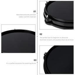 Silent Drum Pad Mat prática, percussão, silenciosos Pads, mudo, marchando, silencioso suprimentos, borracha dupla face, Snare Sound, ajustável - Image 5