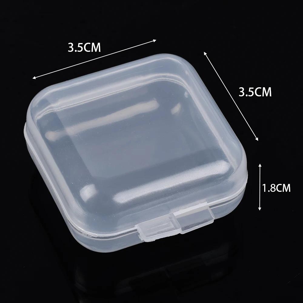 30 pçs quadrado clamshell clara caixa de armazenamento jóias flip selo plástico à prova de poeira caso de armazenamento diy jóias packag exibir recipiente - Image 1