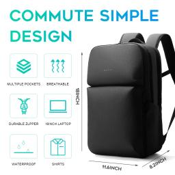 BANGE Mochila de viagem inteligente à prova d'água, mochila de transporte aprovada para voo de negócios, grande capacidade, mochila para laptop de 16 polegadas para homens - Image 2