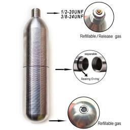 Cilindro CO2 recarregável de venda direta, pescoço roscado para colete salva-vidas, correias de pulso, refrigerante de cerveja, 33G, 1/2-20UNF e 3/8-24UNF - Image 6