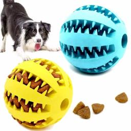 Borracha natural Pet Mastigar Brinquedos, Produtos de Limpeza Do Dente Do Cão, Bola de Elasticidade Interativa Extra Resistente, Treat Ball, 5cm - Image 1