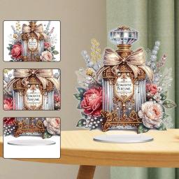 Flor Perfume Especial Em Forma De Pintura Diamante, Desktop Ornamentos Kit, 5D DIY Diamond Art, Decorações De Mesa, Decoração De Mesa Do Quarto - Image 5