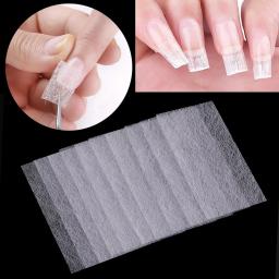 As sedas não tecidas da fibra de vidro da extensão do prego dos pces 10/20/50 envolvem as pontas acrílicas do manicure francês uv do gel que constrói ferramentas dos pregos do papel da fibra - Image 1