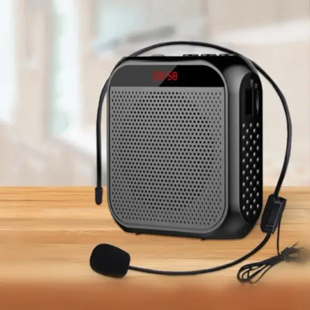 Amplificador de Voz Portátil Recarregável de 10W para Professores e Guias Turísticos com Microfone UHF e Megafone