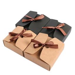 Caixas De Presente Com Fita, Saco De Papel Kraft, Embalagem para Crianças, Decoração De Festa De Aniversário, Suprimentos De Decoração De Casamento, Sacos De Doces - Image 3