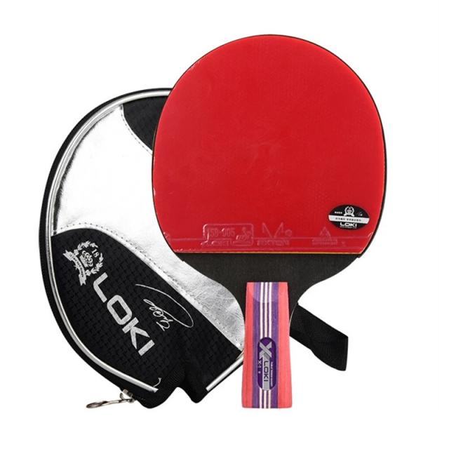 Raquete de Tênis de Mesa LOKI X1 com Saco de Esponja e Borracha LOKI RXTON - Original 1 Estrela para Ping Pong