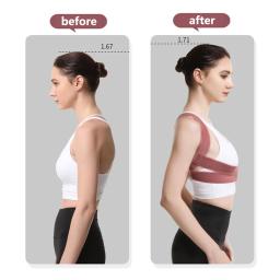 Ajustável Elastic Back Support Belt Peito Postura Corrector Homens Mulheres Body Shaper Corset Invisible Body Shaper Corrector - Image 3