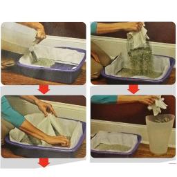 Saco De Areia De Gato Reutilizável Higiênico, Filtro De Fezes De Gato, Mãos Livres Gatos Peneirando, Bandeja De Lixo De Gatinho, Suprimentos Domésticos, 10Pcs por Lote - Image 6