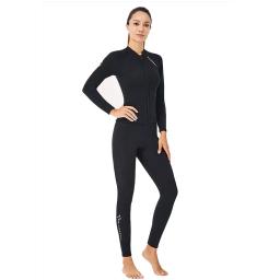 Terno de mergulho premium de 2mm para homens e mulheres, calças wetwuit, jaqueta de corpo dividido, calças de banho de neoprene, manter aquecido, preto - Image 4