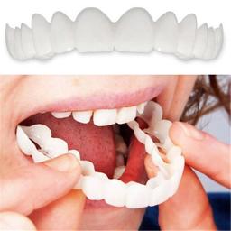 Protetor bucal para cobertura dos dentes, ajuste confortável, branco, simulação falsa, prótese de folheado superior, fácil de usar, kit leve estético, 2 unid por conjunto, 2024 - Image 3