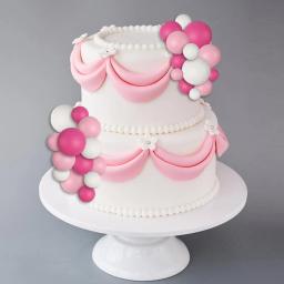Conjunto de 30 bola-como bolo picaretas, decoração suprimentos para festa de aniversário, casamento, rosa, branco, rosa escuro - Image 4