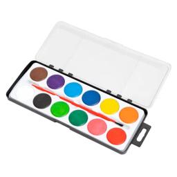 Kit paleta de tintas aquarela 12 cores 1 pincel arte criativo - Image 3