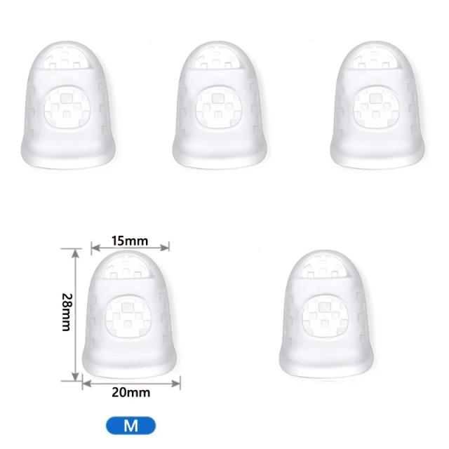 Sling de Silicone para Dedo com Proteção Anti-escaldante, Protetor de Dedos para Piano, Kit Respirável com 5 a 10 Peças