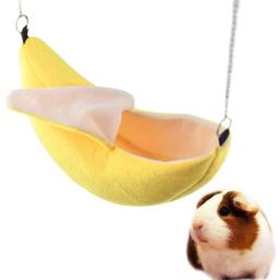 Algodão Banana Shape House for Hamster, Rede, Beliche, House Toys, Gaiola para Sugar Glider, Animal pequeno, Suprimentos para pássaros - Image 1