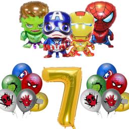 Super Herói Decorações De Aniversário, O Balão Vingador, Louça De Festa Descartável, Toalha De Mesa, Pratos, Copos, Bandeira, Presente - Image 4