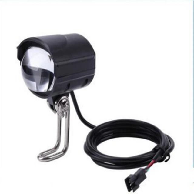 Farol LED 2 em 1 para Scooter e Bicicleta Elétrica com Luz Frontal à Prova d'Água e Acessórios de Buzina
