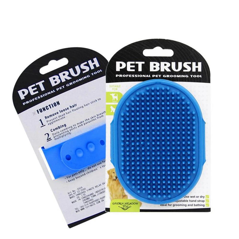 Escova De Limpeza De Borracha Macia Para Animais De Estimação, Luvas De Massagem De Banho, Pente De Cachorro, Removedor De Cabelo, Ferramenta De Higiene, Suprimentos De Lavagem - Image 1