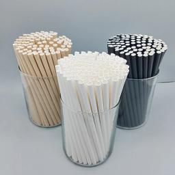Longos canudos biodegradáveis Cocktail, Compostável, Adequado para Smoothies, Tumblers, Milkshake, Festa, 100 Pcs, 7,75" - Image 6
