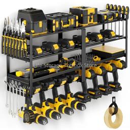 Organizador de ferramentas elétricas manuais, rack de parede flutuante, armário de ferramentas, suporte de broca elétrica, resistente para oficina, garagem, rack de ferramentas - Image 1