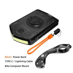 Cyclami rvl01 luz da bicicleta ciclismo farol 5000mah tipo-c lâmpada dianteira de carregamento para garmin xoss igs luzes do computador carregamento - Image 1