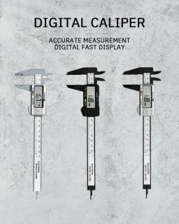 Paquímetro com display digital, paquímetro para estudante, ferramenta de medição, mini texto, 0 a 150mm, plástico, 1pc - Image 1