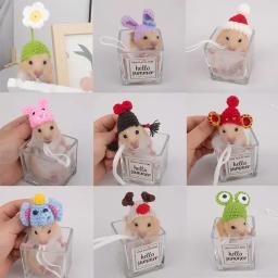 Chapéus de malha pequenos para animais, hamster adorável, lagarto, cobaia, réptil, roupas de festa de Natal, fantasia, bonés - Image 1