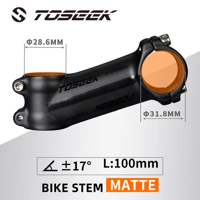 TOSEEK Haste de Guidão de Bicicleta Alumínio Ultraleve 31.8mm