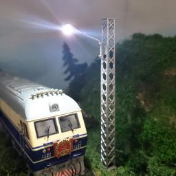 1:87 escala de ho torre ferroviária luz mini simulação luz ferroviária modelo areia tabela cena acessórios trem farol preto 10cm - Image 3