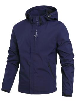 Jaqueta dura fina ao ar livre de camada única com capuz impermeável jaqueta à prova de vento feminina roupas de montanhismo de três provas - Image 1