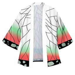 Anime tanjirou kamado cosplay quimonos para homens mulheres japonês haori kamade nezuko robe outfits kochou shinobu quimono capa de verão - Image 2