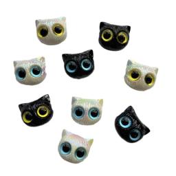 Contas de acrílico gato para fazer jóias, coruja de olhos grandes, colar e pulseira artesanal, suprimentos DIY, bonito, 10pcs - Image 5
