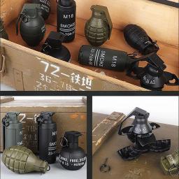 Outdoor Airsoft Grenade Model, Tactical Smoke Grenade, Vários Burst Model, M67, 2pcs - Image 2